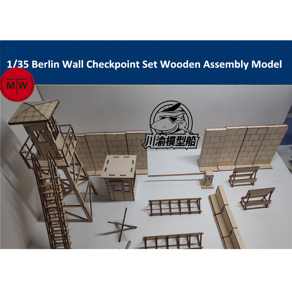 Model Kit Wall E - 1/35 Scale Berlin Wall Checkpoint Set