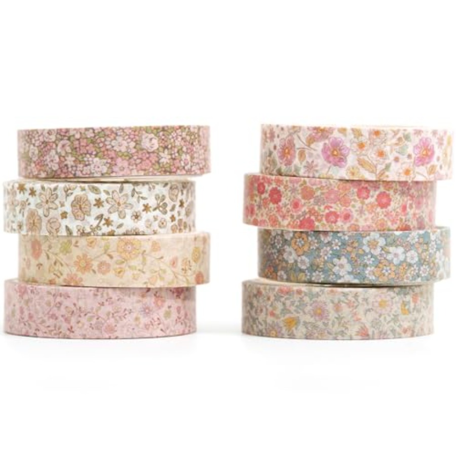 Masking Tape Thin - Vintage Washi Tape Set 8 Rolls
