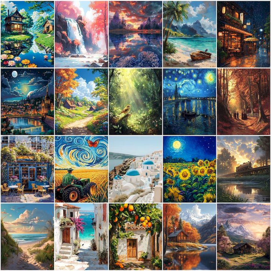 Model Kit Acrylic Paint - GATYZTORY Canvas Painting By Numbers Acrylic