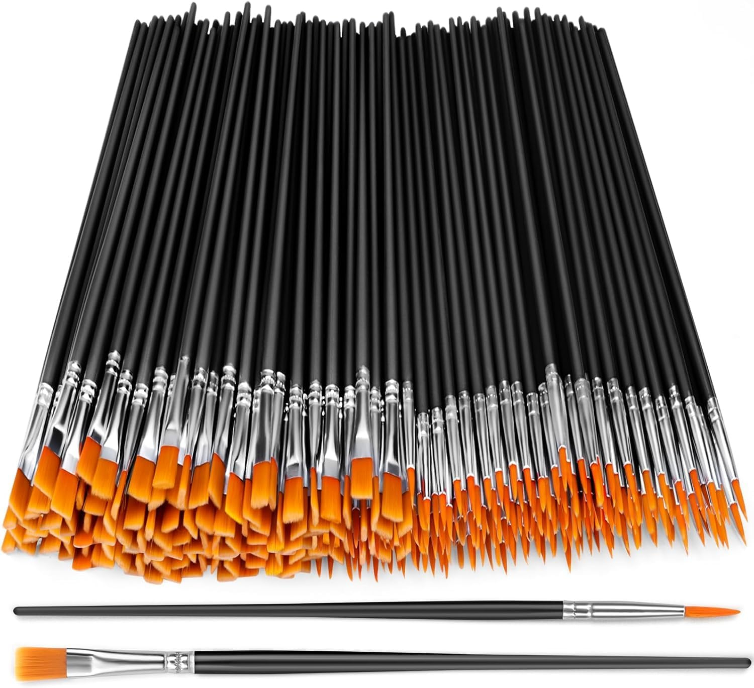 Model Kit Acrylic Paint - Flat And Round Paint Brushes Set,Pointed