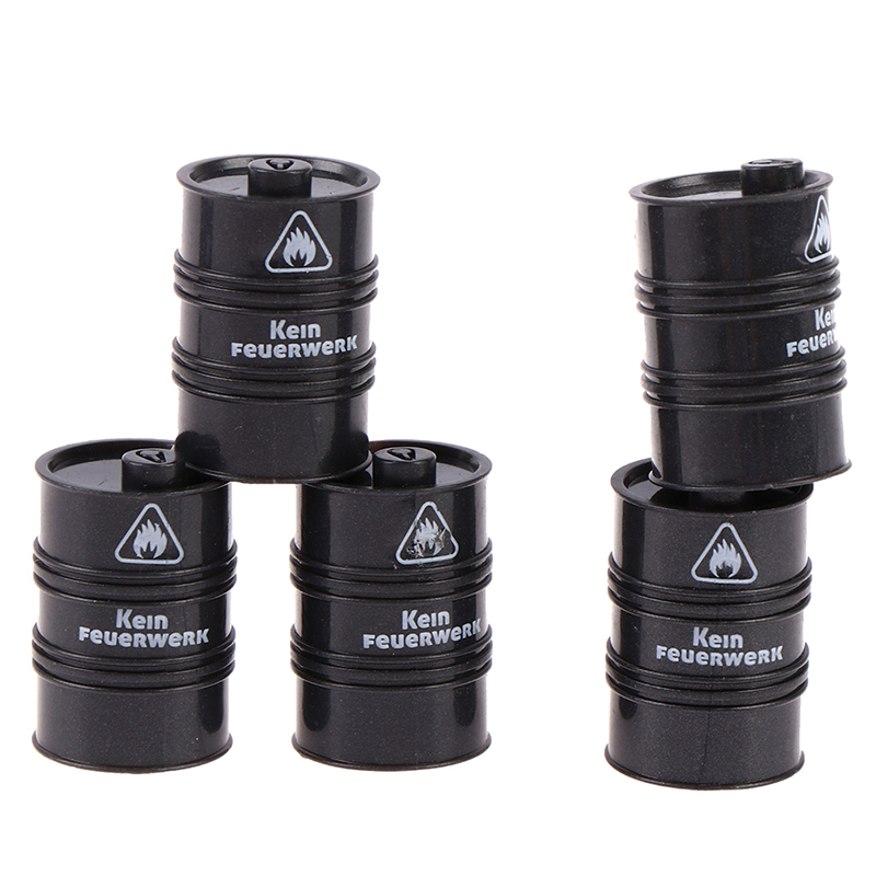Model Kit Chemistry - 10Pcs Black Chemistry Oil Drum Building