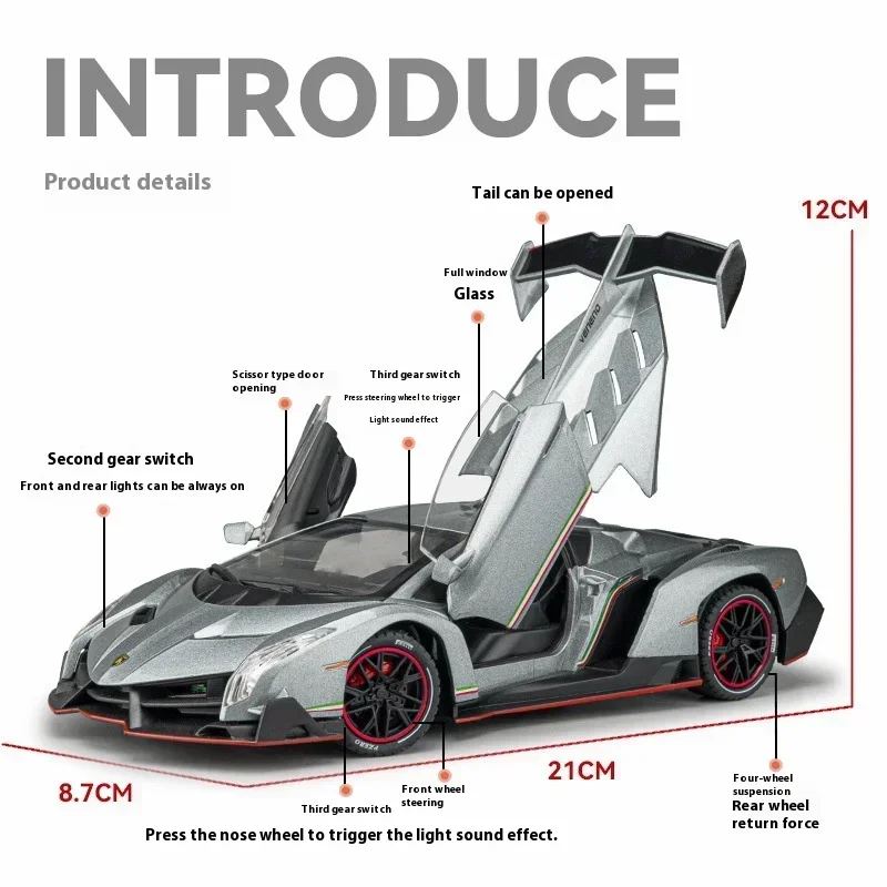 1:24 Lamborghini Poison Veneno - Model Kit Lamborghini recension och pris