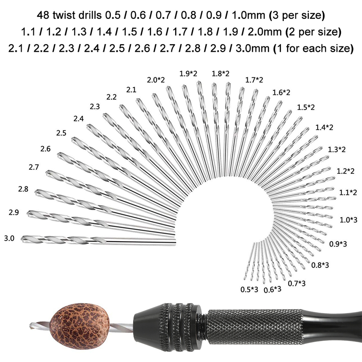 49 Mini Pieces Precision Pin V - Pin Vice Micro recension och pris