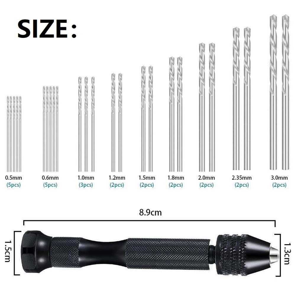 36Pcs Micro Hand Drill Bits Se - Pin Vice Micro recension och pris