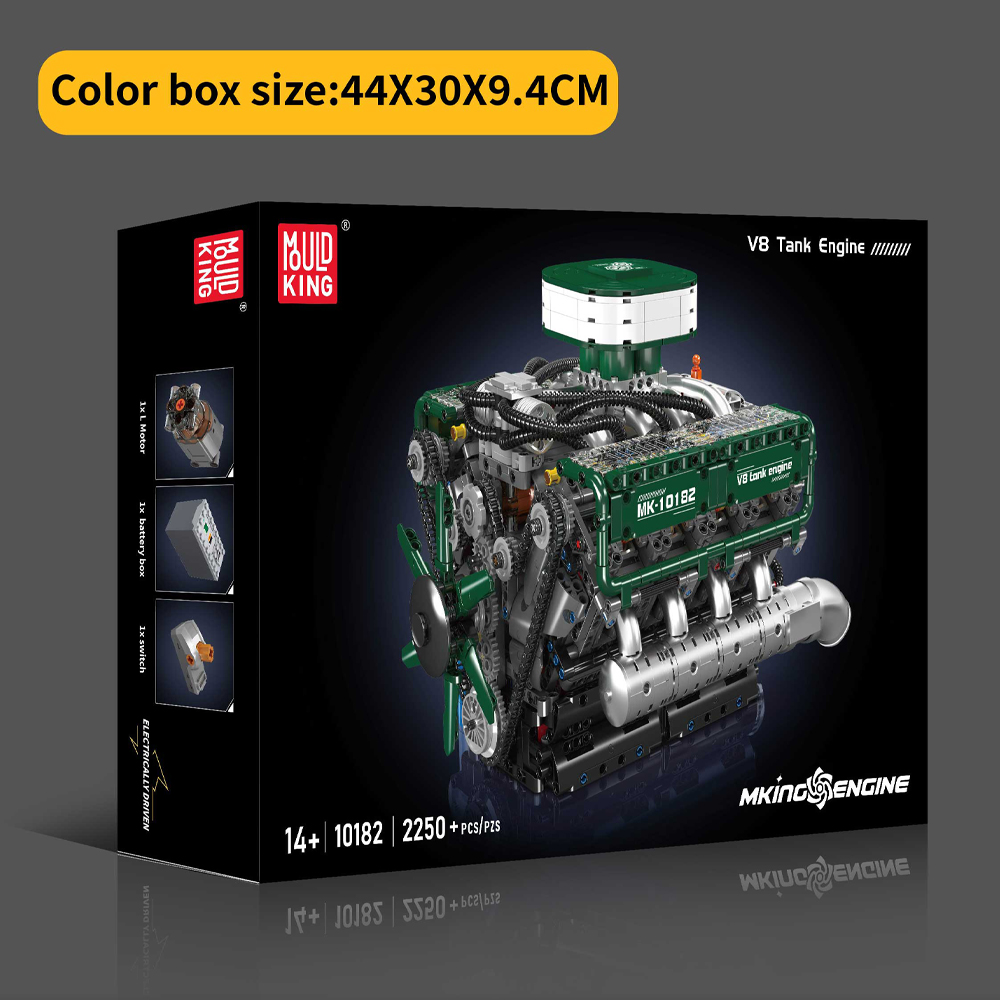 Mould King 10182 V8 Tank Engin - Model Kit V8 recension och pris