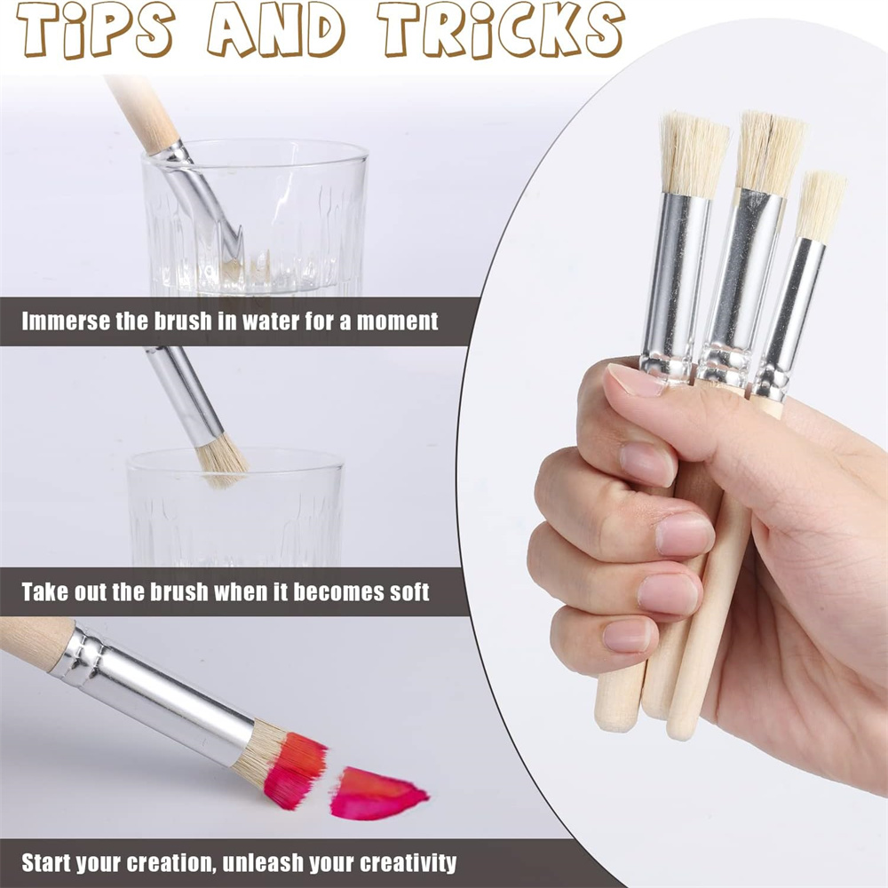 6/12/18pcs Stencil Paint Brush - Model Kit Acrylic Paint recension och pris