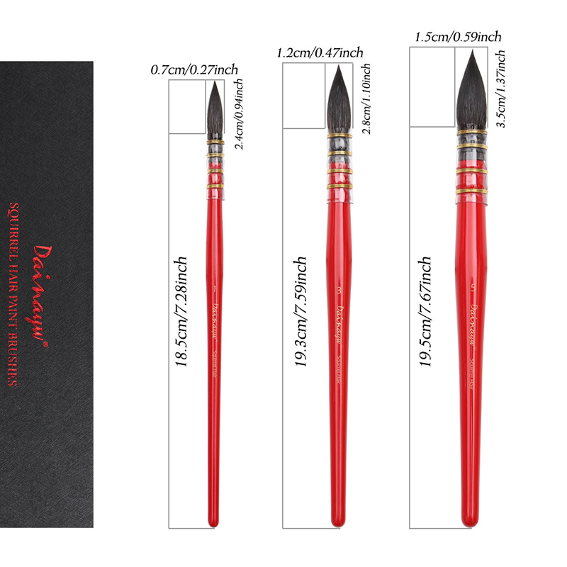 Dainayw 3 Brushes Round Squirr - Model Kit Acrylic Paint recension och pris