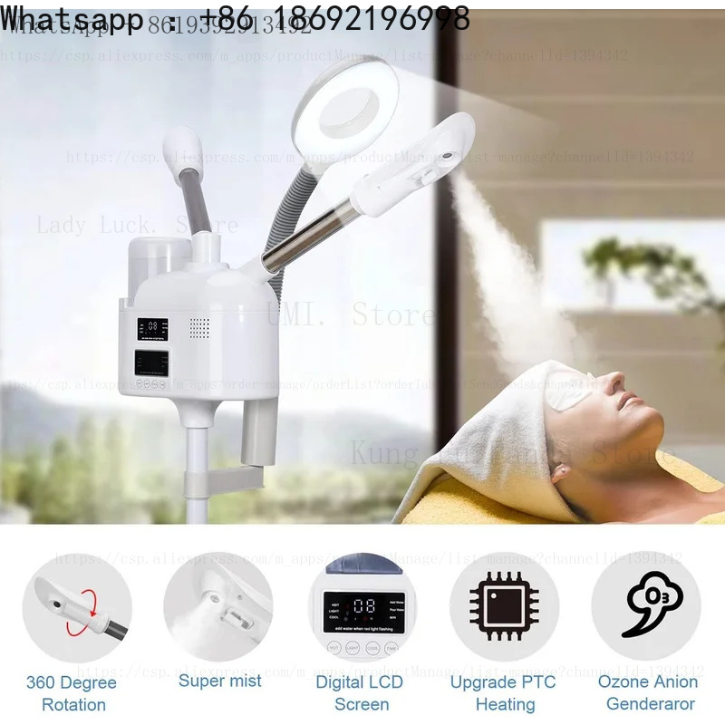 Salon Spa nanosteamer 3-in-1 F - Magnifier With Light recension och pris