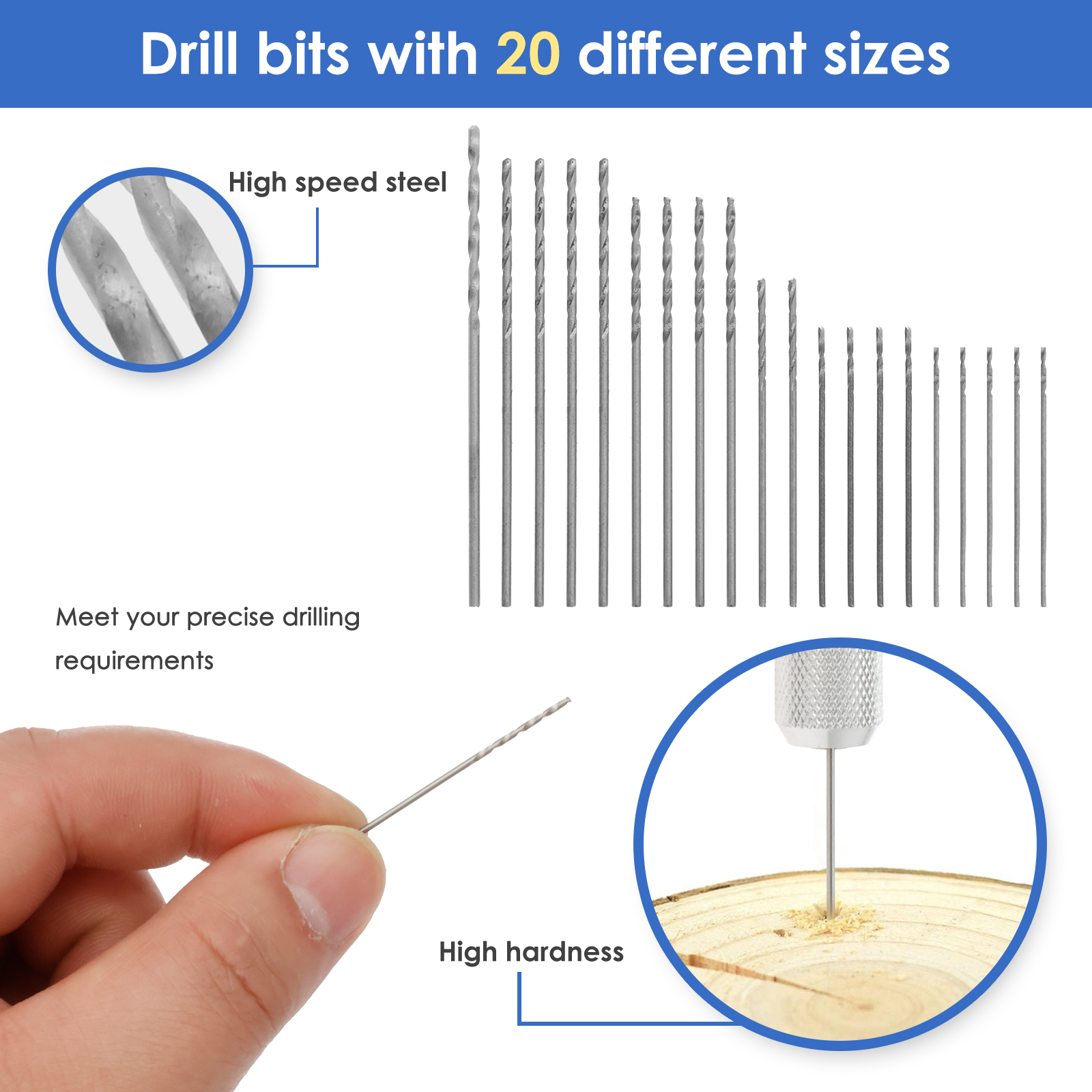 Mini Micro Drill Bit Set, HSS  - Pin Vice Micro recension och pris