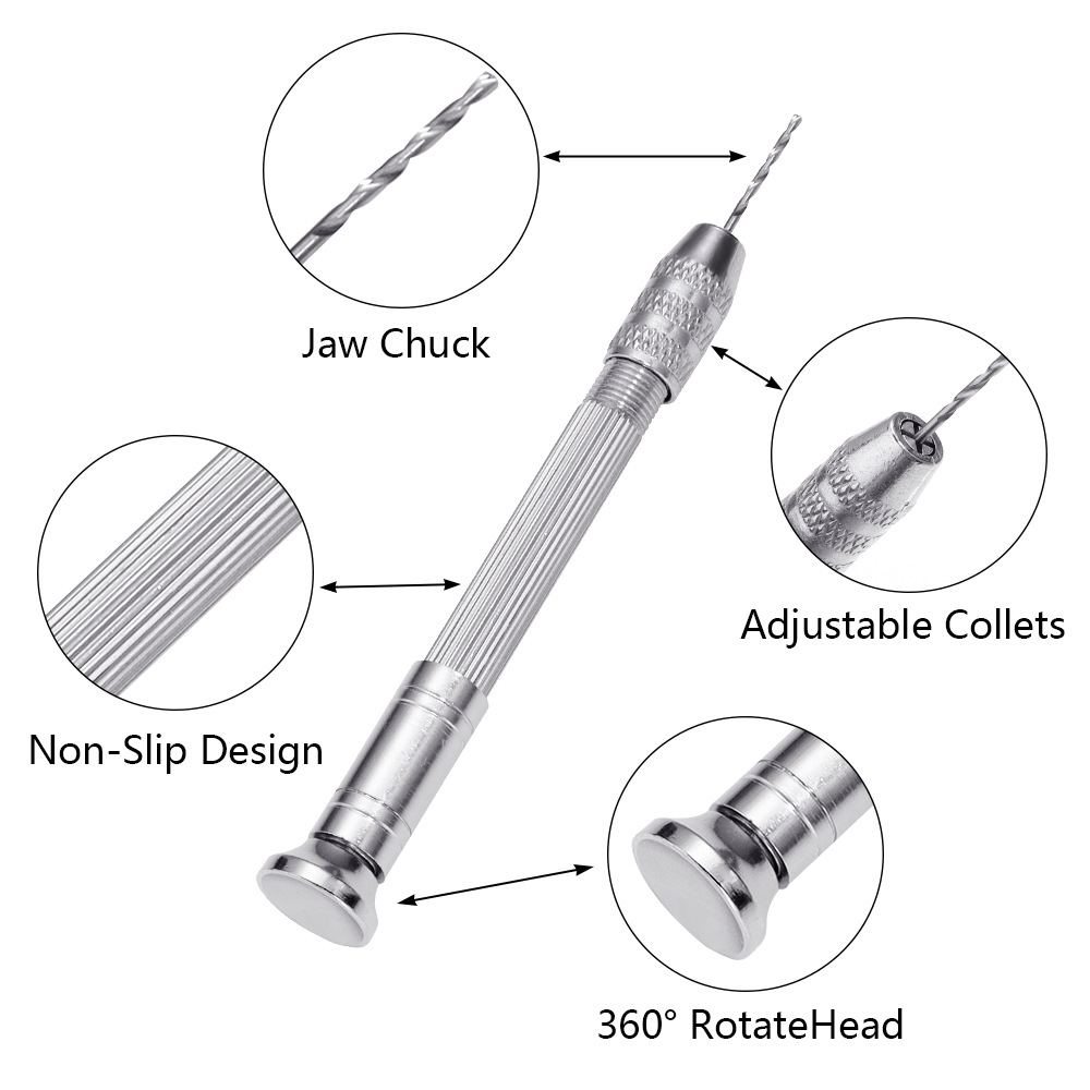 Mini Hand Drill Set With 10pcs - Pin Vice Micro recension och pris