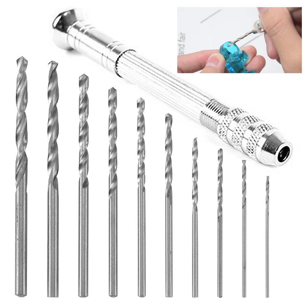 Mini Hand Drill Set With 10pcs - Pin Vice Micro recension och pris