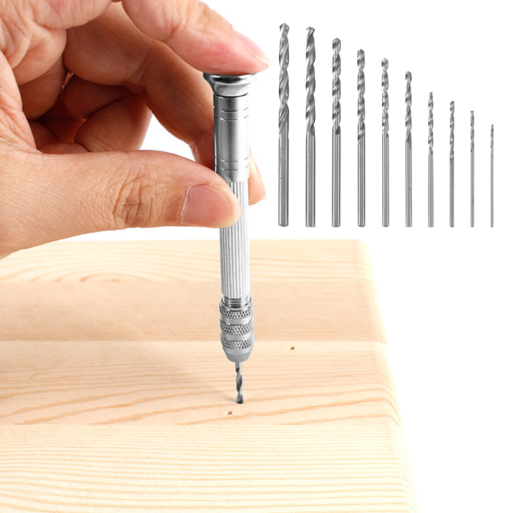 Mini Hand Drill Set With 10pcs - Pin Vice Micro recension och pris
