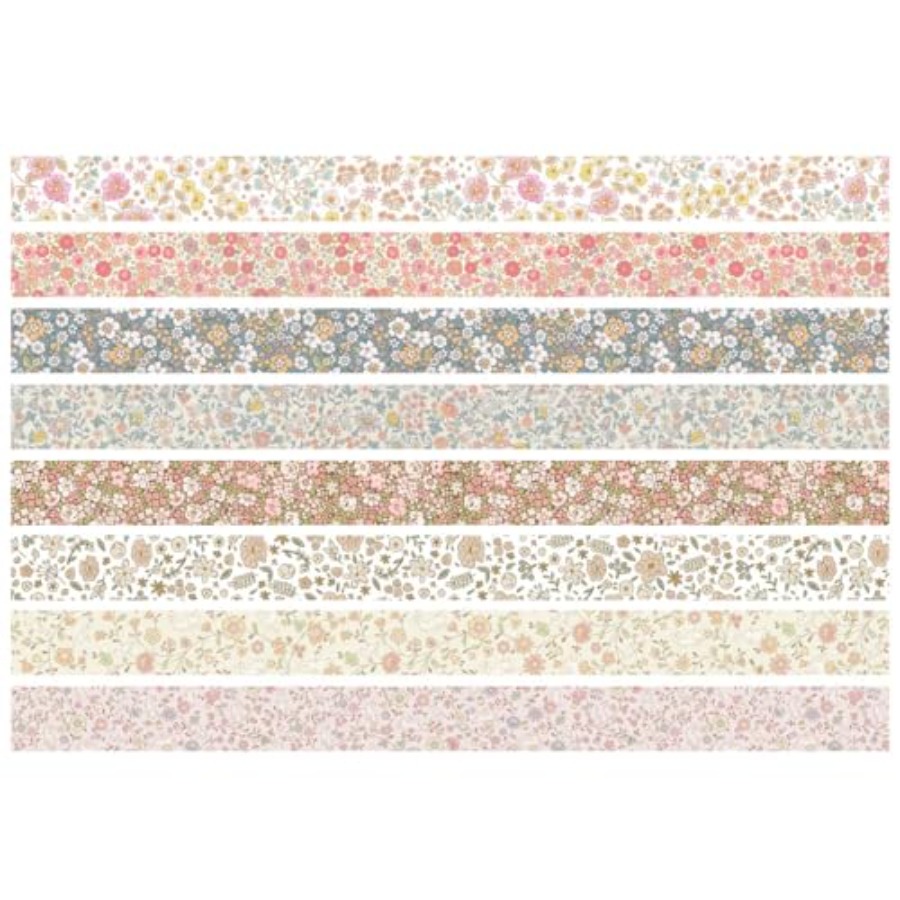 Vintage Washi Tape Set 8 Rolls - Masking Tape Thin recension och pris