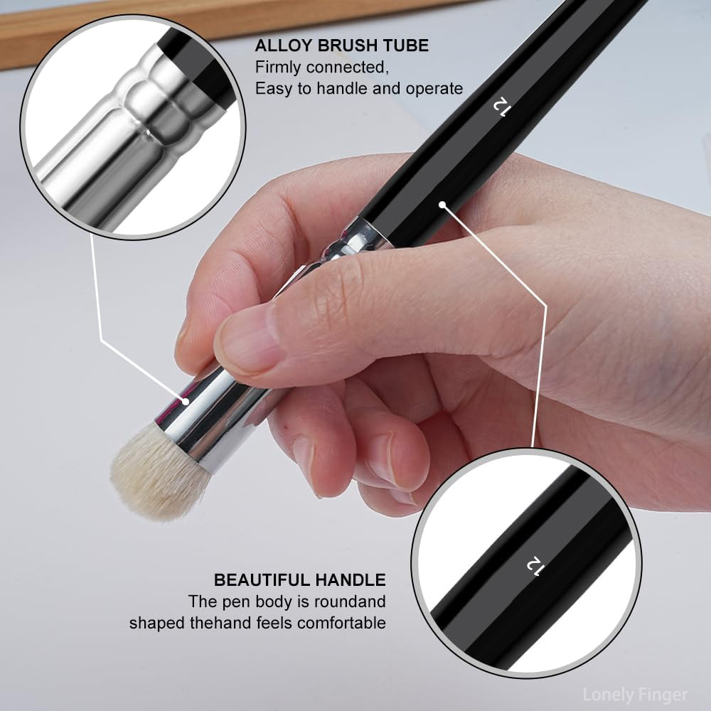 Paint Brushes Set of Wooden Ha - Model Kit Acrylic Paint recension och pris
