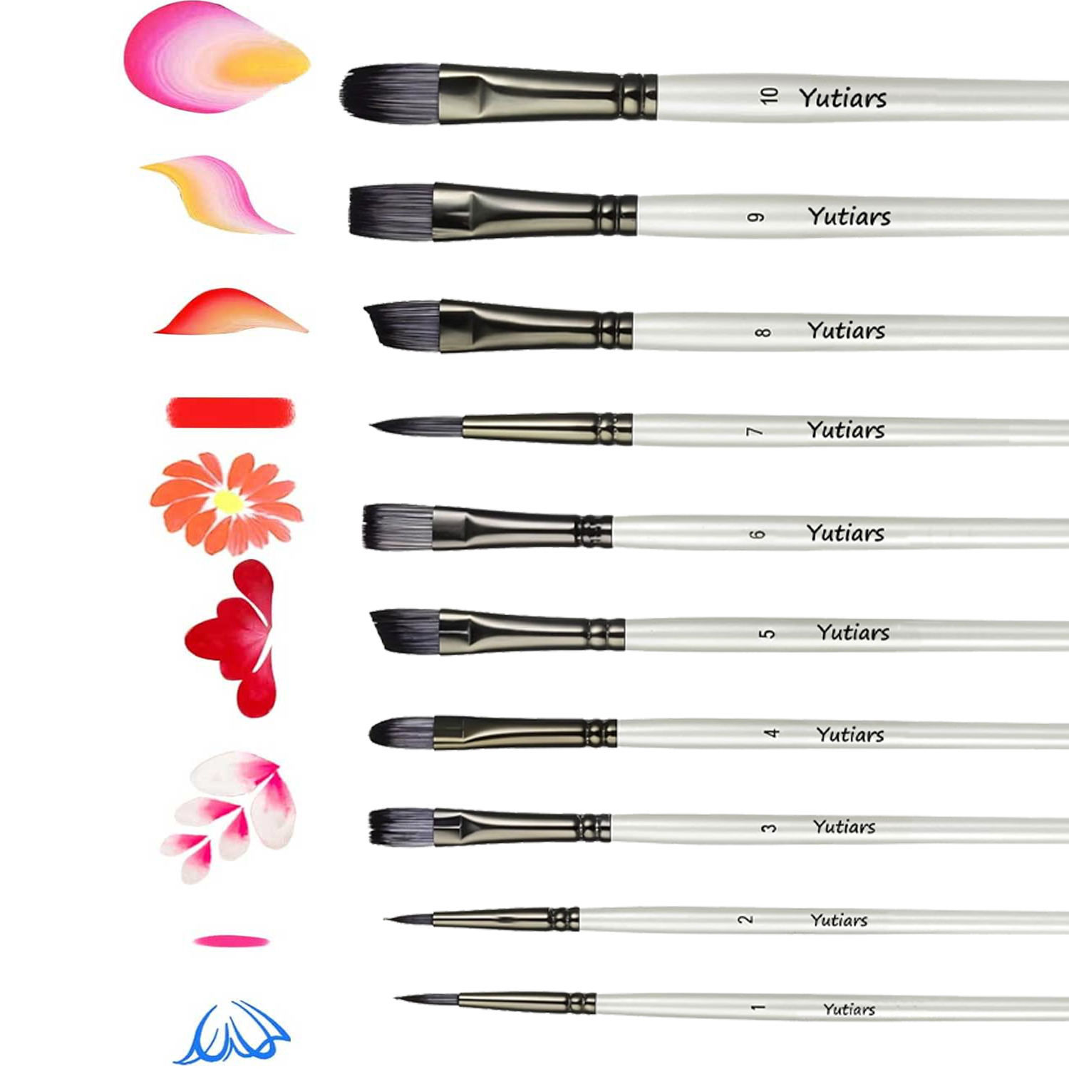 10-Piece Face Painting Brush S - Model Kit Acrylic Paint recension och pris