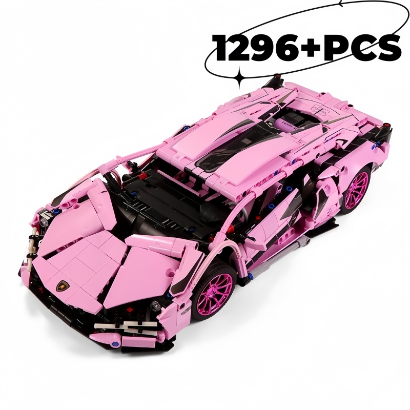 1296+PCS Technical Pink Lambor - Model Kit Lamborghini recension och pris