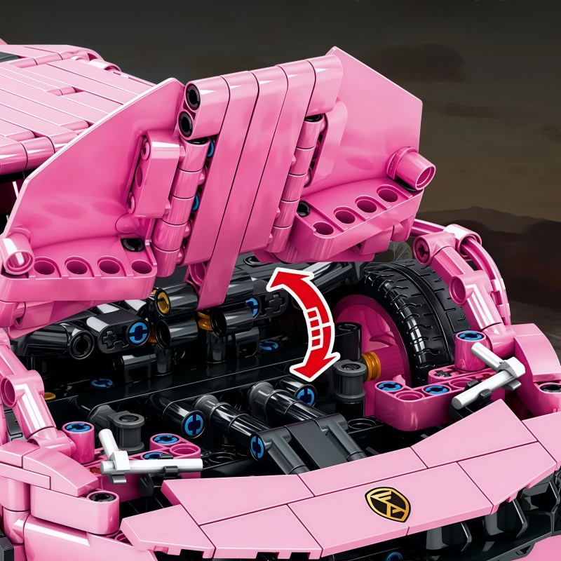 1296+PCS Technical Pink Lambor - Model Kit Lamborghini recension och pris