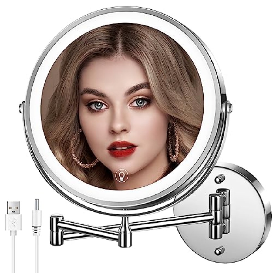 Wall Mounted Lighted Makeup Mi - Magnifier With Light recension och pris
