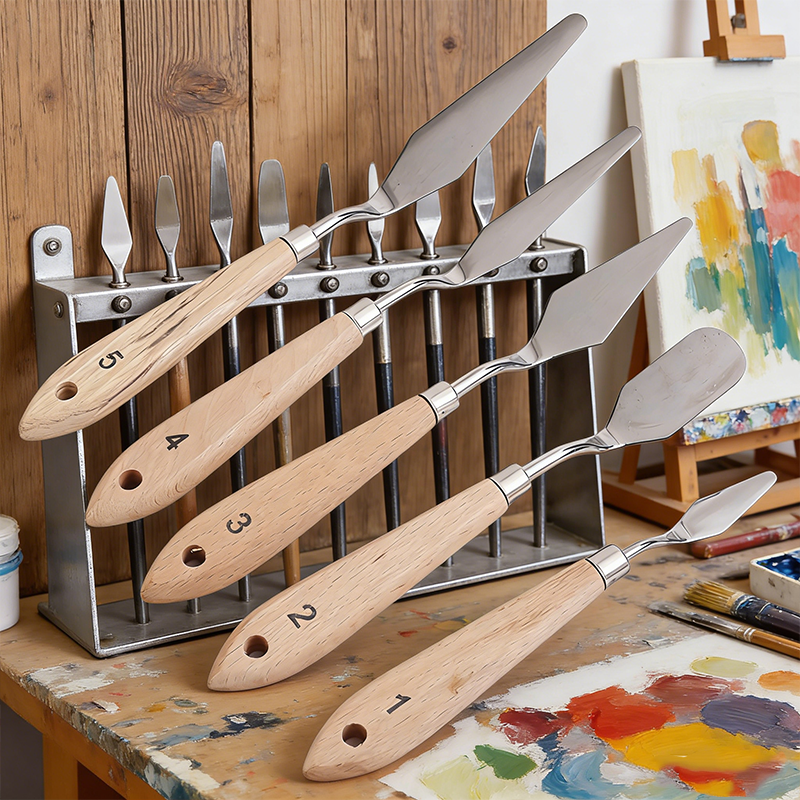 5Pcs Wooden Handle Painting Pa - Model Kit Acrylic Paint recension och pris