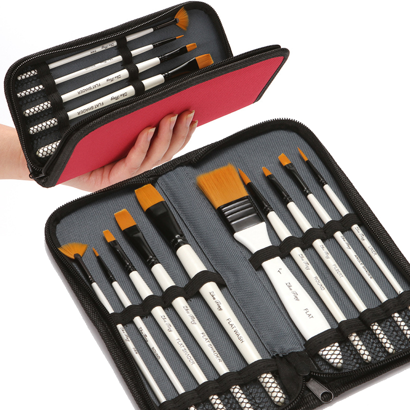 10Pcs Wooden Handle Paint Brus - Model Kit Acrylic Paint recension och pris