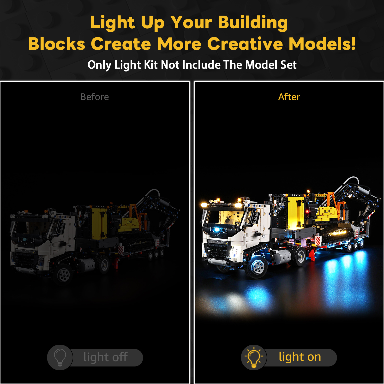 No Model LED Lighting Set Suit - Model Kit Excavator recension och pris