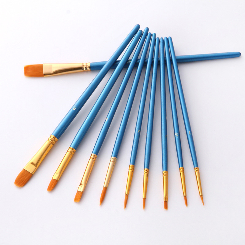 10Pcs Professional Nylon Artis - Model Kit Acrylic Paint recension och pris