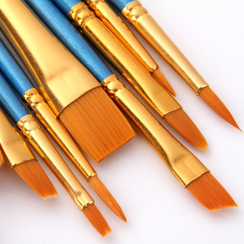 10Pcs Professional Nylon Artis - Model Kit Acrylic Paint recension och pris